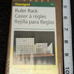 Omnigrid Acrylic Ruler Holder Wooden Rack Sewing Crafts New